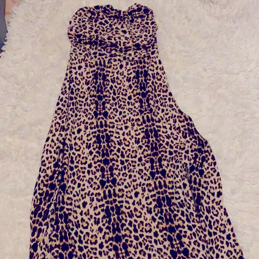 🎈5 items for $20 bundles NWOT Long Cheetah Sundress size Medium - Picture 4 of 5